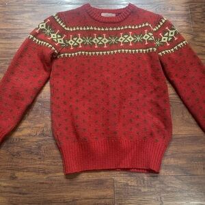 Red Patterned Men's Sweater